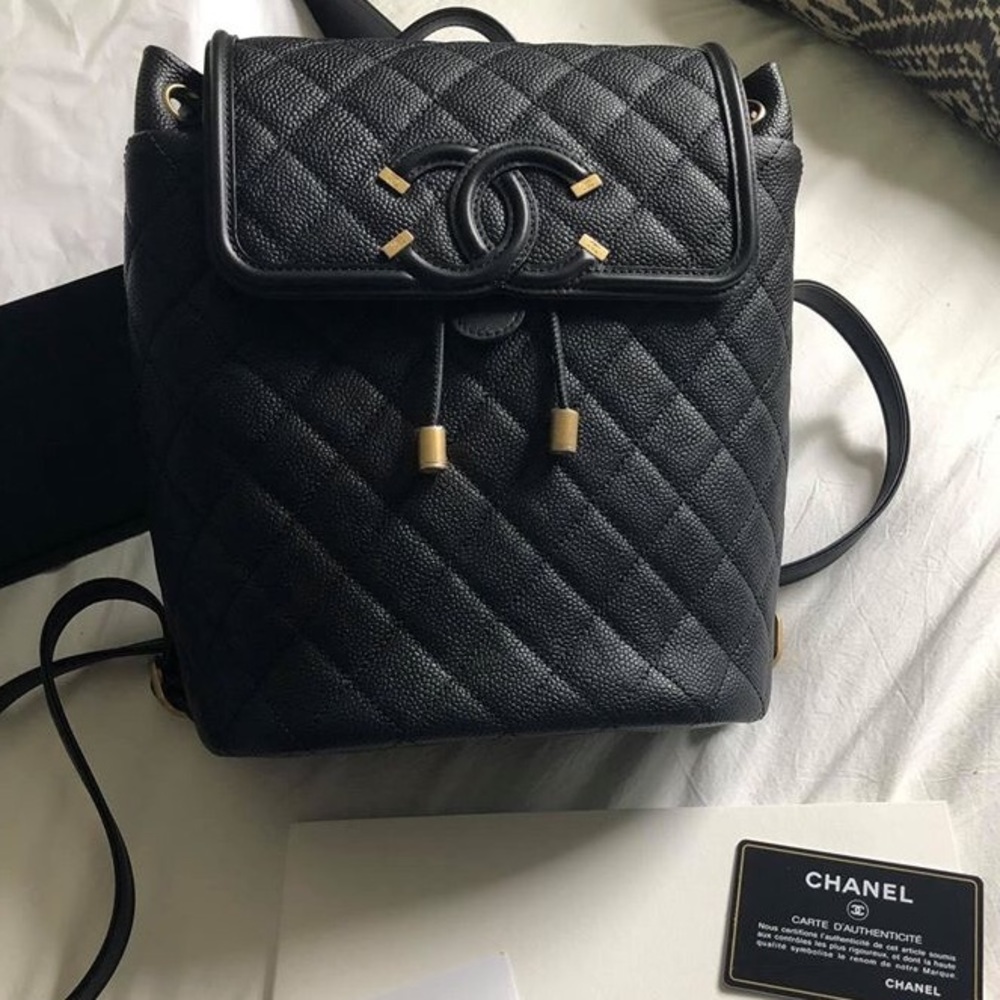 CHANEL Quilted Leather Backpack